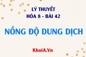 Nồng độ dung dịch là gì? Công thức tính nồng độ mol, nồng độ phần trăm của dung dịch - Lý thuyết hóa 8 bài 42